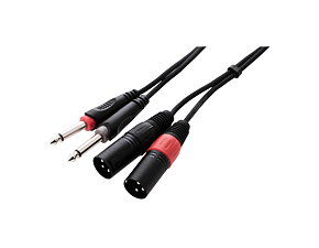 Kabel 2x Jack M 6,3 mm - 2x XLR M