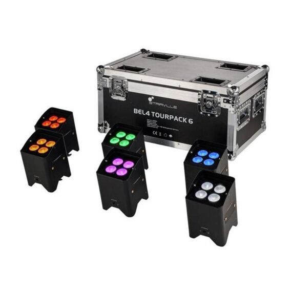 Bateriové LED světlo Stairville 4x15W RGBAW UV LED