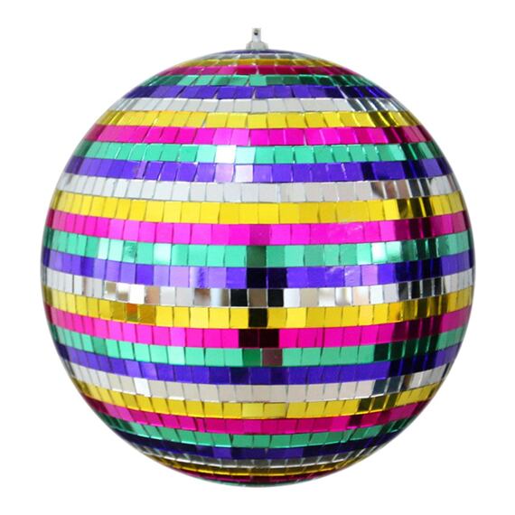 Zrcadlová disco koule - barevná, 30 cm